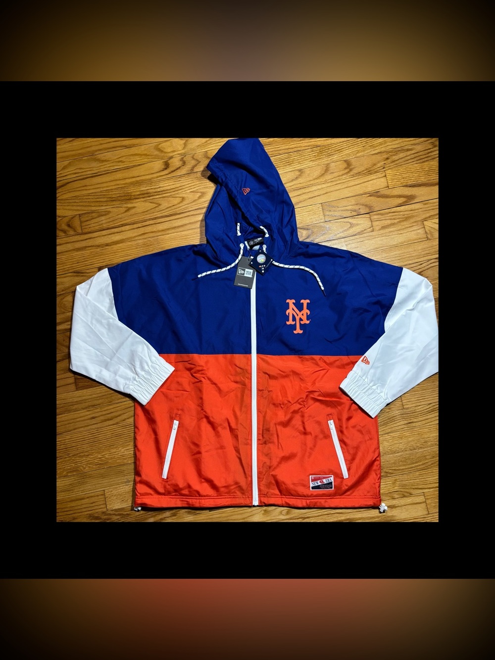 New York Mets NEW ERA full zip throwback windbreaker men’s sz XL new